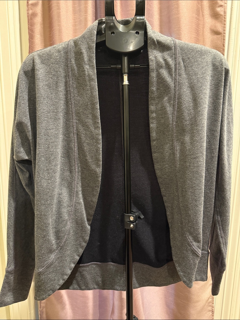 Prana Women’s Charcoal Grey Lightweight Open-Front Cardigan